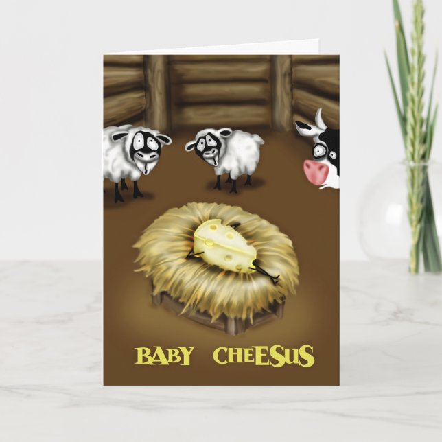 Baby Cheesus Feiertagskarte (Vorderseite)