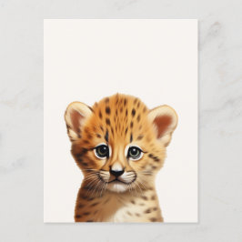 Baby Cheetah Portrait Postkarte