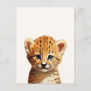 Baby Cheetah Portrait Postkarte