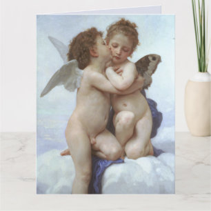 BABY CHERUBS BOUGUEREAU BIRTHDAY LIEBE GREETING KARTE
