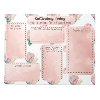 Baby Chick Fresh Spring Mindset Daily Intention Notizblock