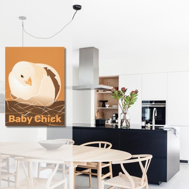 Baby Chick Hatching Orange Kitchen Leinwanddruck (Baby Chick Hatching Orange Kitchen Canvas Print)