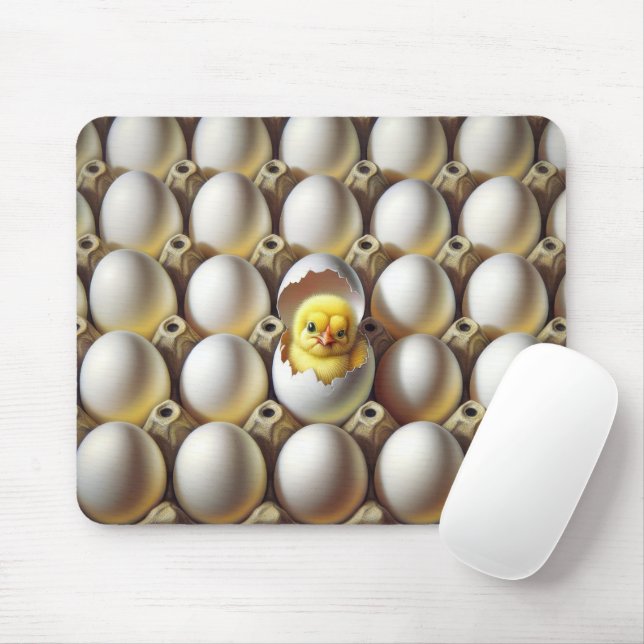 Baby Chick in Eierkarton Mousepad (Mit Mouse)