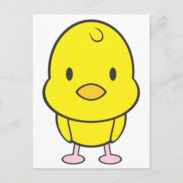 Baby Chicken Cartoon Postkarte (Vorderseite)