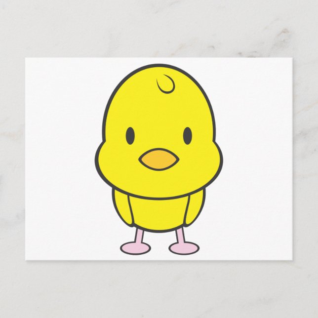 Baby Chicken Cartoon Postkarte (Vorderseite)