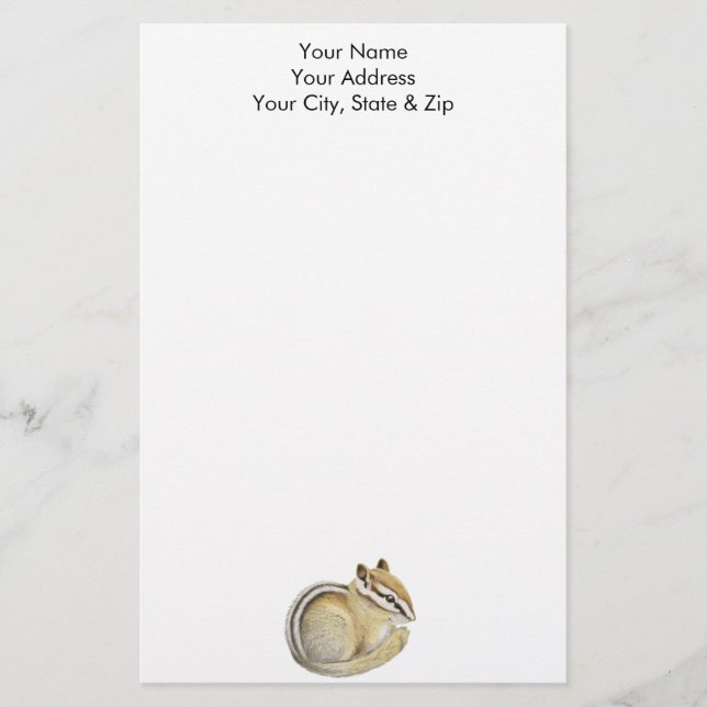 Baby Chipmunk Briefpapier (Vorderseite)