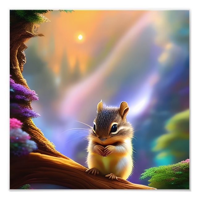 Baby Chipmunk Fotodruck (Vorne)