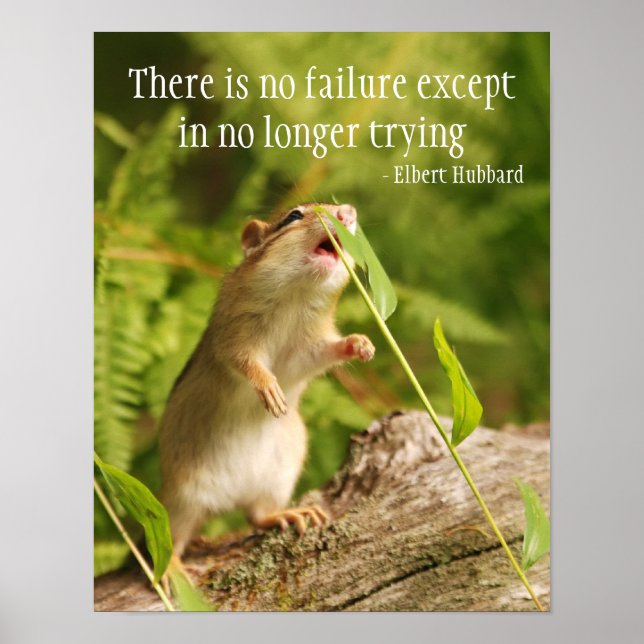 Baby Chipmunk Quote Poster (Vorne)