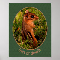 Baby Chipmunk Wildlife Animal Art Personalisiert