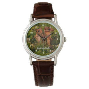 Baby Chipmunks Animal Art Personalisiert Armbanduhr