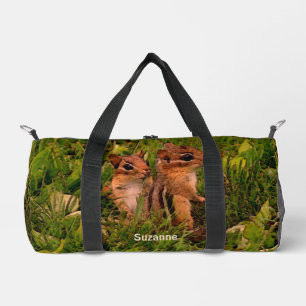 Baby Chipmunks Animal Art Personalisiert Duffle Bag