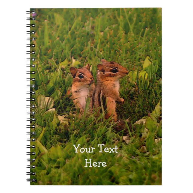 Baby Chipmunks Animal Nature Art Notebook Notizblock (Vorderseite)
