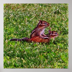 Baby-Chipmunks erster Tag #5 Tier Poster