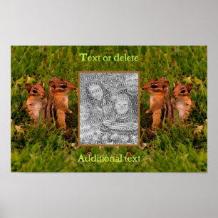 Baby-Chipmunks Rahmen Erstellen Sie Ihr eigenes Fo Poster