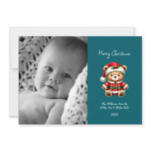 Baby Christmas Bear Custom Foto Niedlich Holiday C