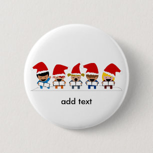 Baby Christmas Carolers Button