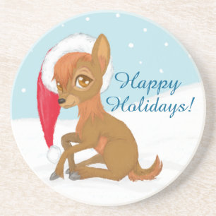 Baby Christmas Reindeer Getränkeuntersetzer