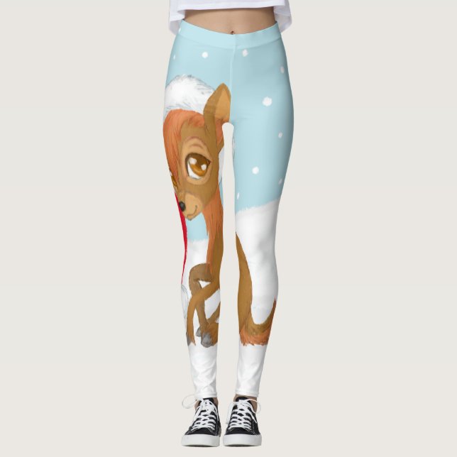 Baby Christmas Reindeer Leggings (Vorderseite)