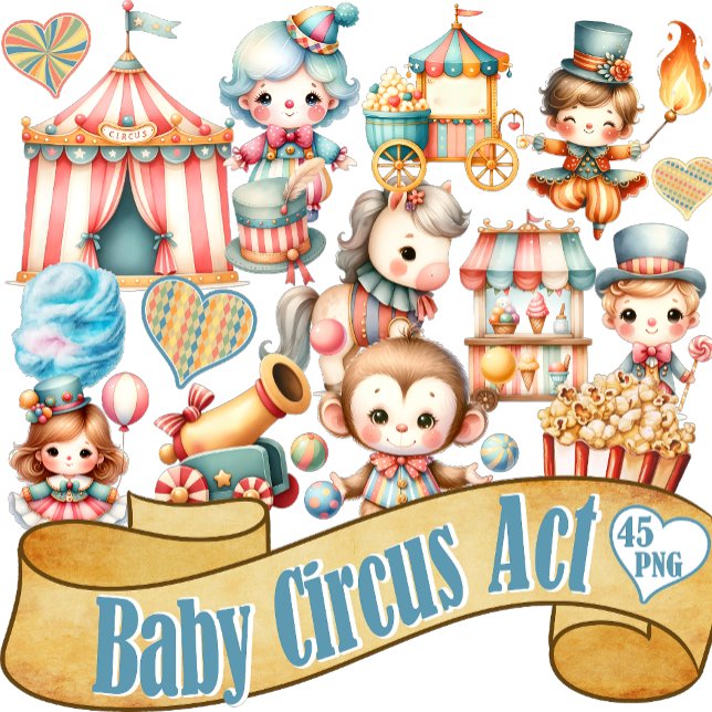 Baby Circus Aufkleber (Von Creator hochgeladen)