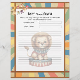 Baby Circus_ Baby Name Combo Showspiel Briefbogen