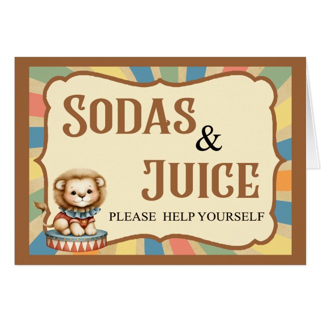 Baby Circus_ Drinks Card (Vorderseite (Horizontal))