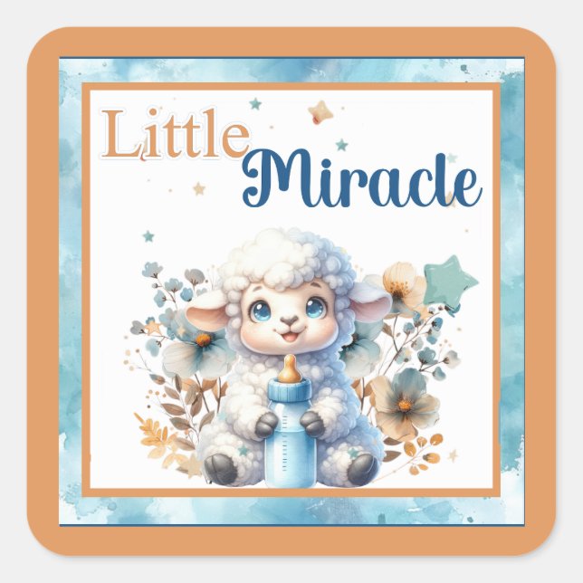 Baby Circus Quadratischer Aufkleber (Vorderseite)