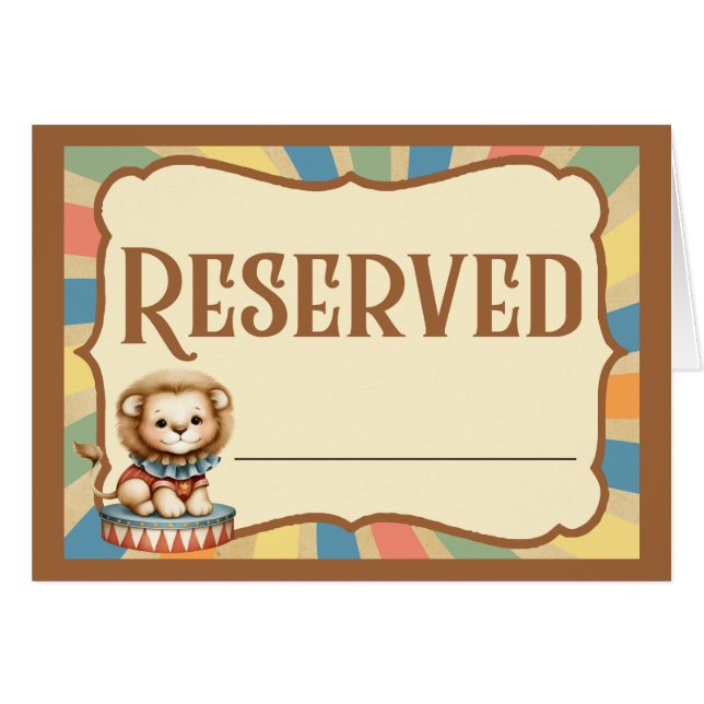 Baby Circus _ Reservierte Karte (Vorderseite (Horizontal))