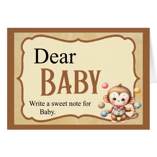 Baby Circus_ Sweet Note Card (Vorderseite (Horizontal))