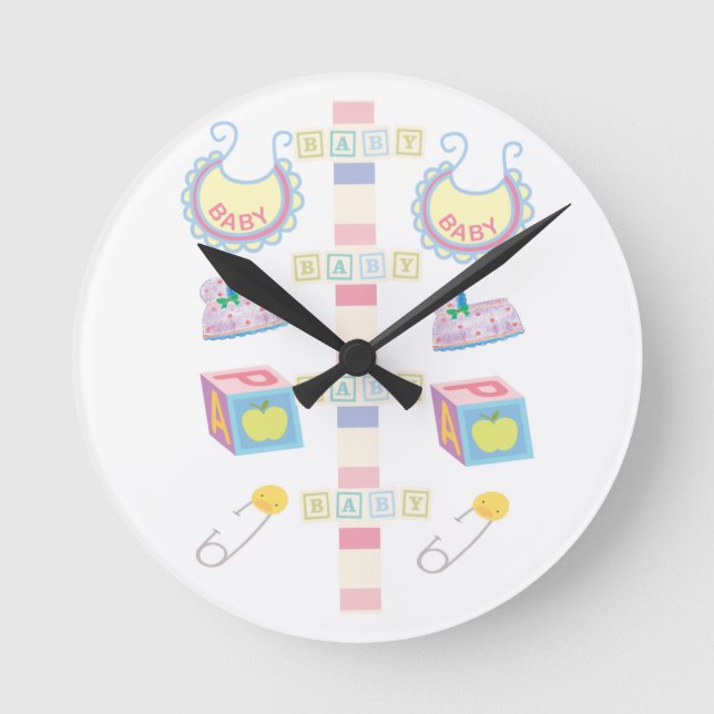 Baby Clock Runde Wanduhr (Vorderseite)