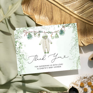 Baby Clothes Bogo Sage Green Baby Dusche Danke Karte