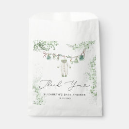 Baby Clothes Boho Eucalyptus Baby Dusche Danke Geschenktütchen