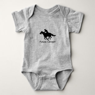 Baby Clothes Future Cowgirl Western Barrel Racer Strampler