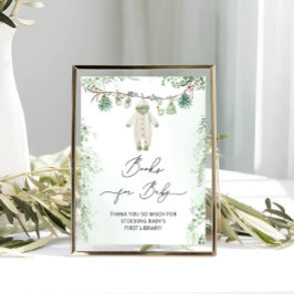 Baby Clothes Line Boho Eucalyptus Bücher für Baby Poster