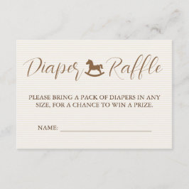 Baby Clothesline Baby Shower Striped Diaper Raffle Begleitkarte