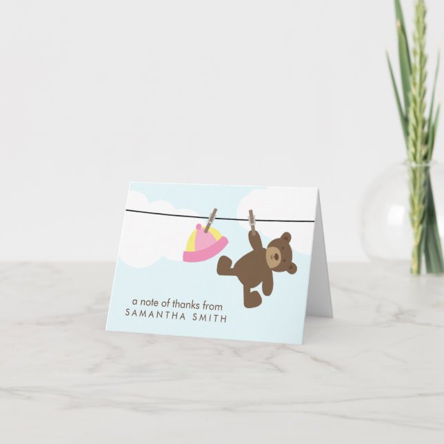 Baby Clothesline Danke, dass ihr Notizen {pink} ge (Vorderseite)