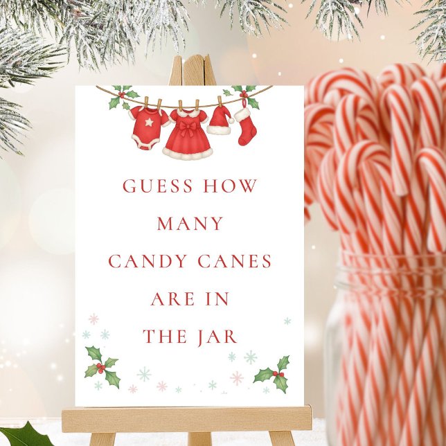 Baby Clothesline Guess How Many Shower Game sign Einladung (Von Creator hochgeladen)