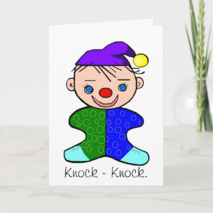 Baby Clown Knock - Knock Joke Greeting Card Karte