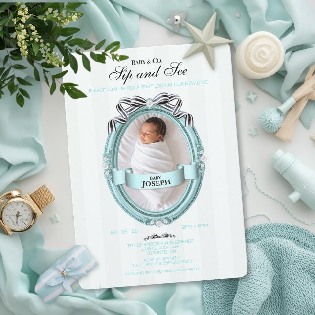 Baby & Co Sip and See Invitation Einladung (Von Creator hochgeladen)