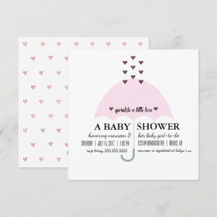 BABY & CO Sprinkle Liebe Pink Girl Babydusche Einladung