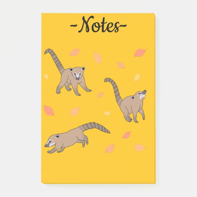 Baby Coatis Post-it Klebezettel (Vorderseite)