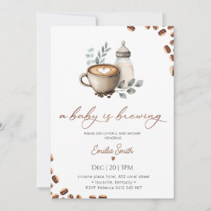 Baby Coffee Bean geschlechtsneutrale Babyparty  Einladung