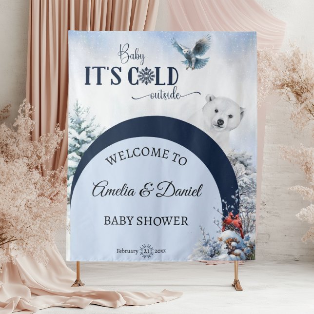 Baby Cold Outdoor Bear Winter Moderne Babydusche Wandteppich (Von Creator hochgeladen)