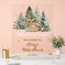 Baby Cold Outdoor Rustic Deer Winter Baby Dusche