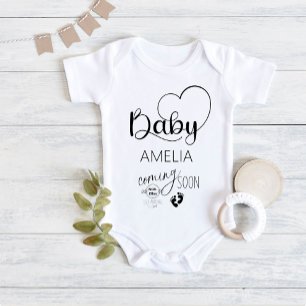 Baby Comon Bald Ankündigung Name Baby Bodysuit Baby Strampler