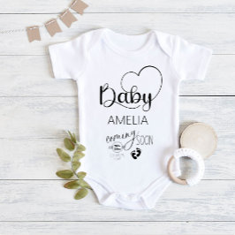 Baby Comon Bald Ankündigung Name Baby Bodysuit Strampler