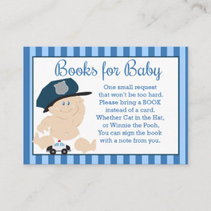 Baby Cop Polizist Baby Shower Bücher für Baby Begleitkarte