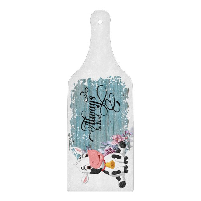 Baby Cow Rustic Blue Schneidebrett (Vorderseite)