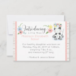 Baby Cow Rustic Floral Baby Ankündigung