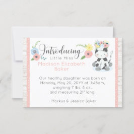 Baby Cow Rustic Floral Baby Ankündigung