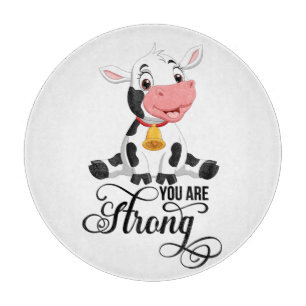 Baby Cow Sie sind stark Schneidebrett